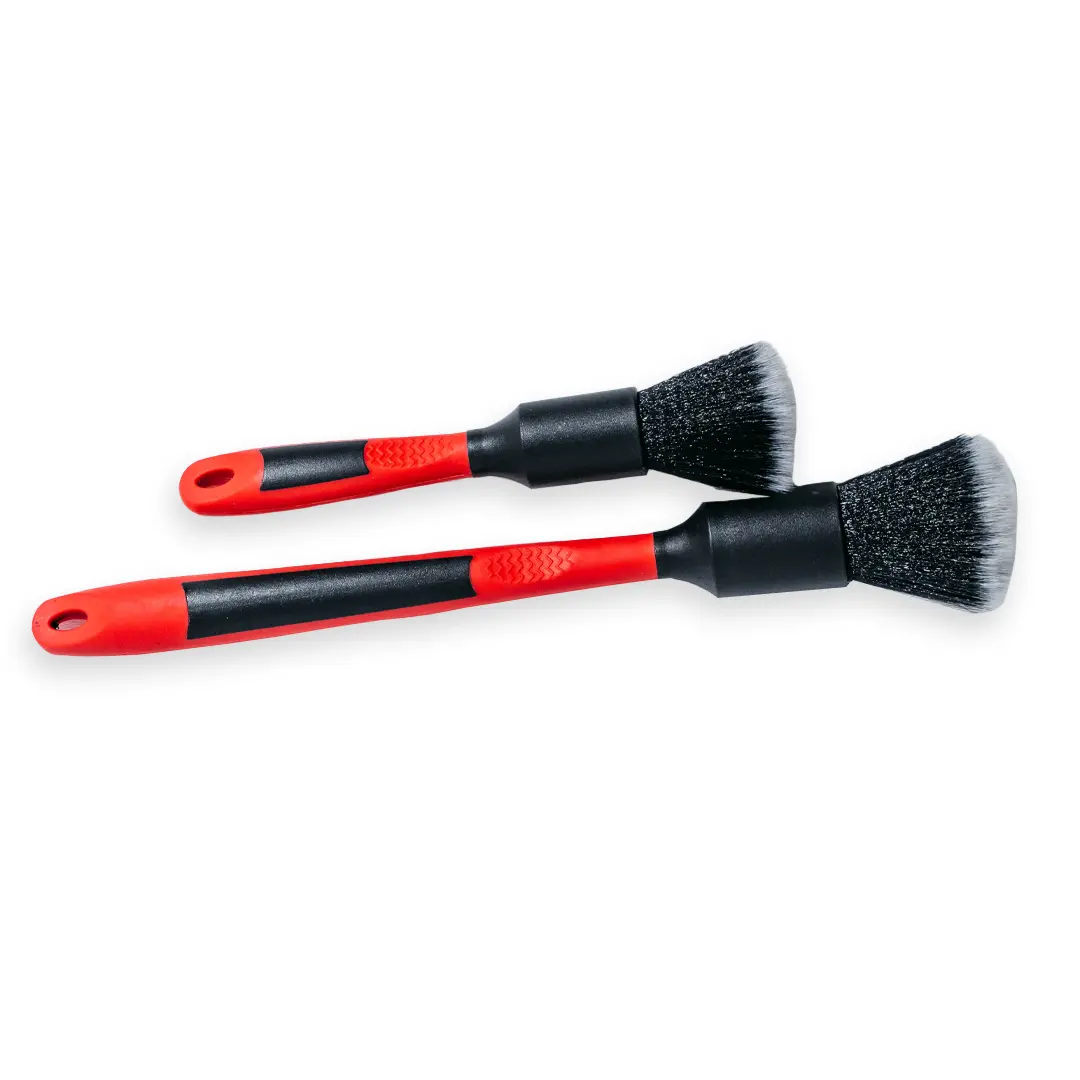 Nexus Velvet Touch Detail Brush Kit (Red/Black) – Precision Cleaning For Delicate Surfaces 1