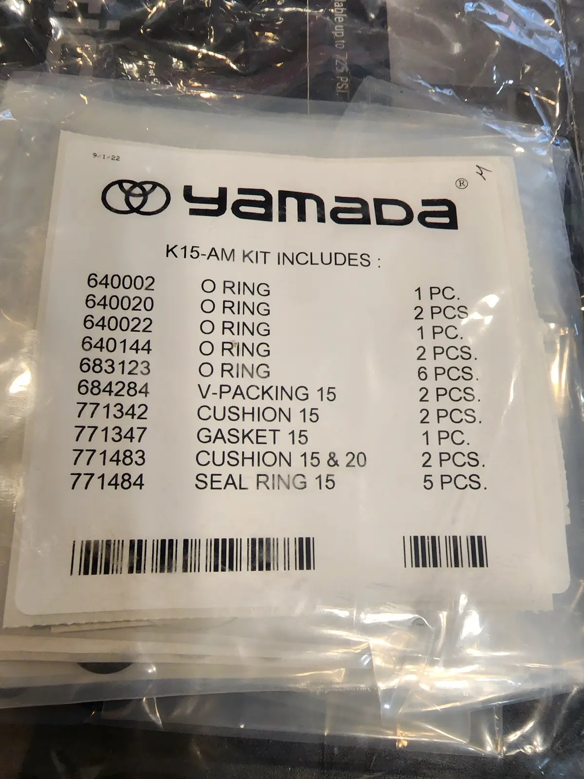 (N8620.01) Air Motor Rebuild Kit For Yamada Ndp-15 Pumps 1