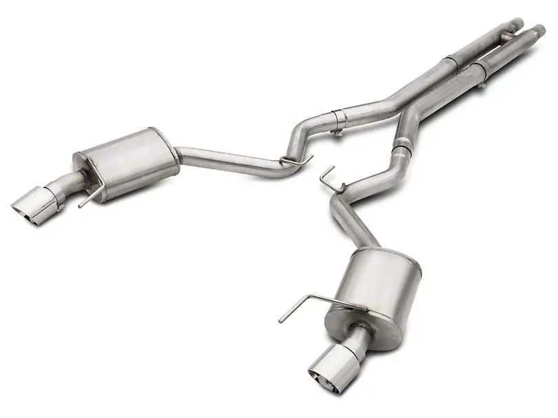 American Racing: 2015-2017 Mustang 5.0L Coyote Cat-Back, H-Pipe Pure Thunder Mufflers & 4" Polisehd Tips 1