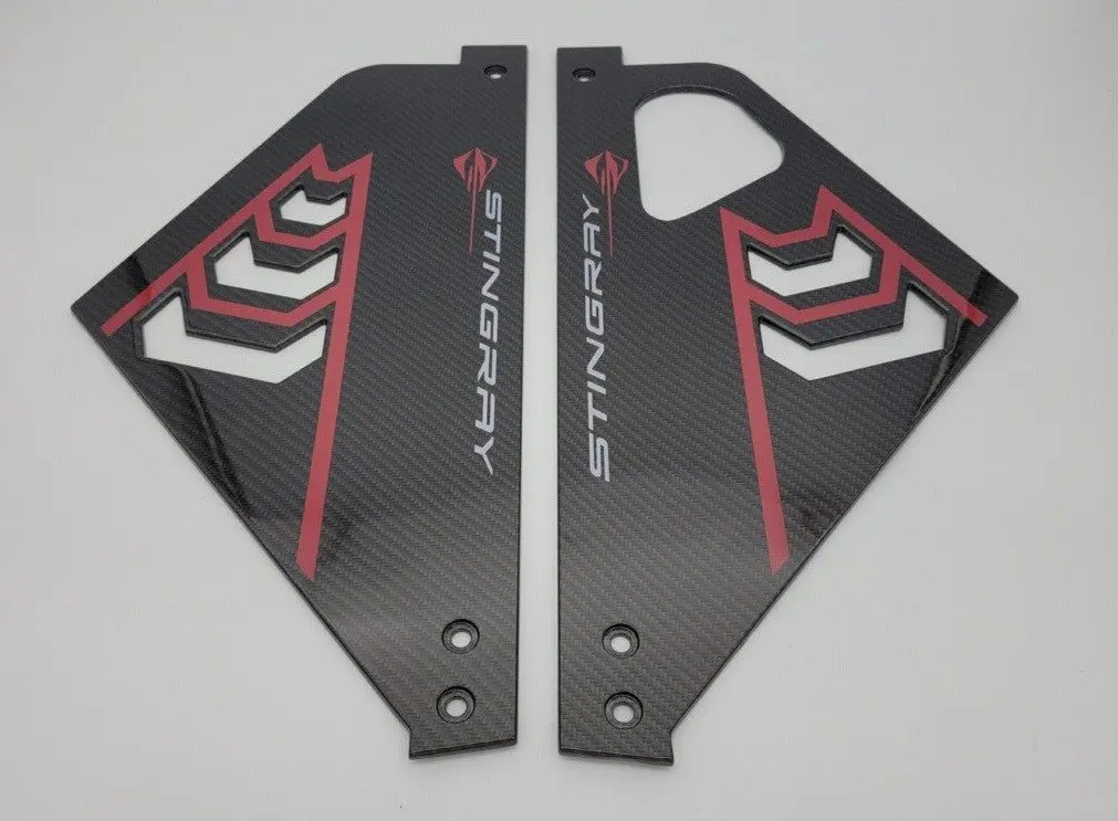 Engine Appearance Panels 2Pc -  Visible Carbon Fiber 1
