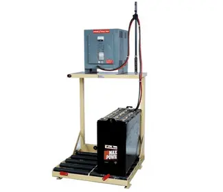 Battery Roller Service Stands With Charger Shelf - Double Or Triple 1