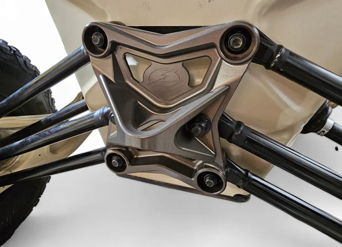 2017-2021 Can Am X3 Maverick Eod Radius Rod Plate With Tow Hook Gun Metal 1