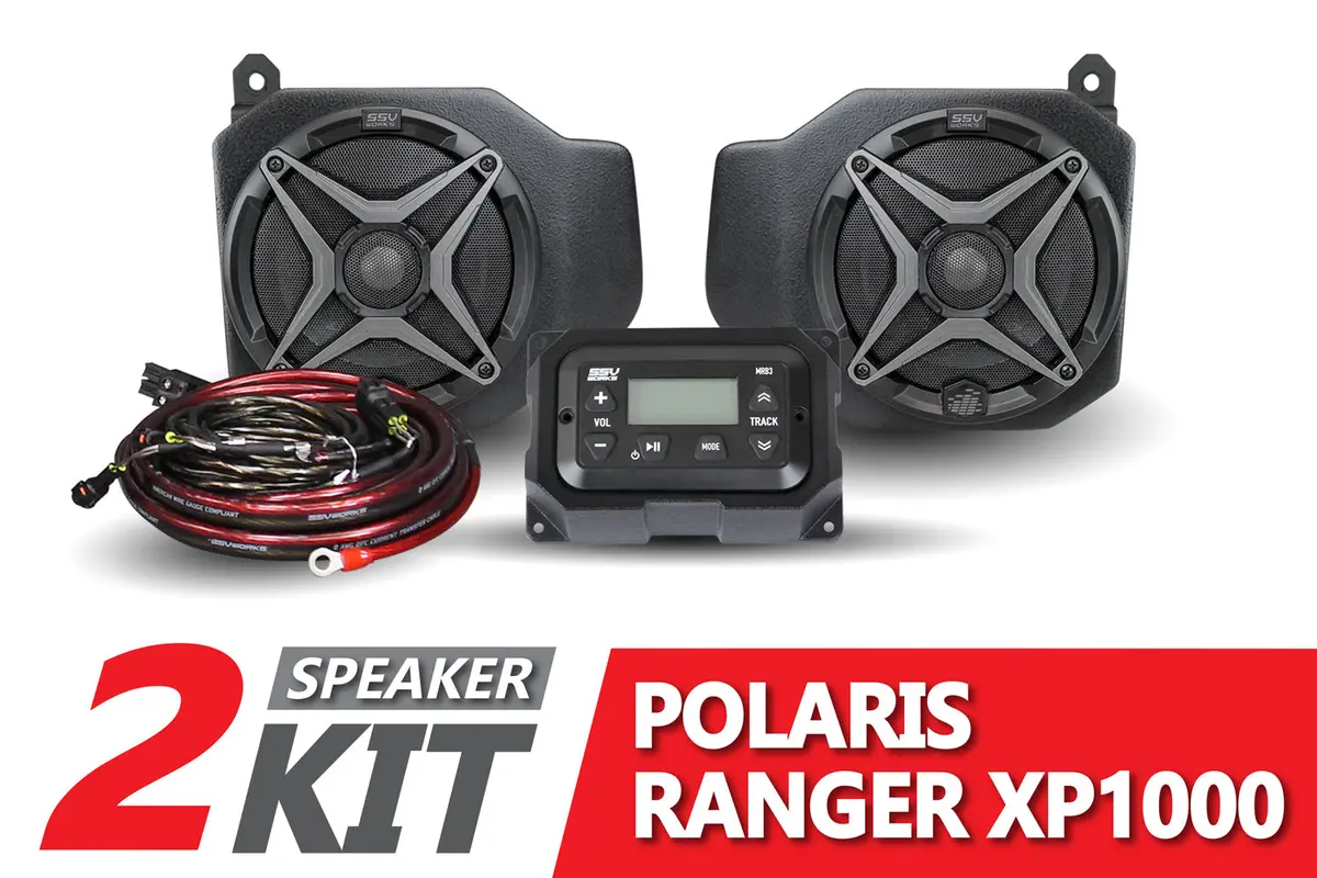 2018-Up Polaris Ranger Xp1000 2-Speaker Ssv Works Audio System 1
