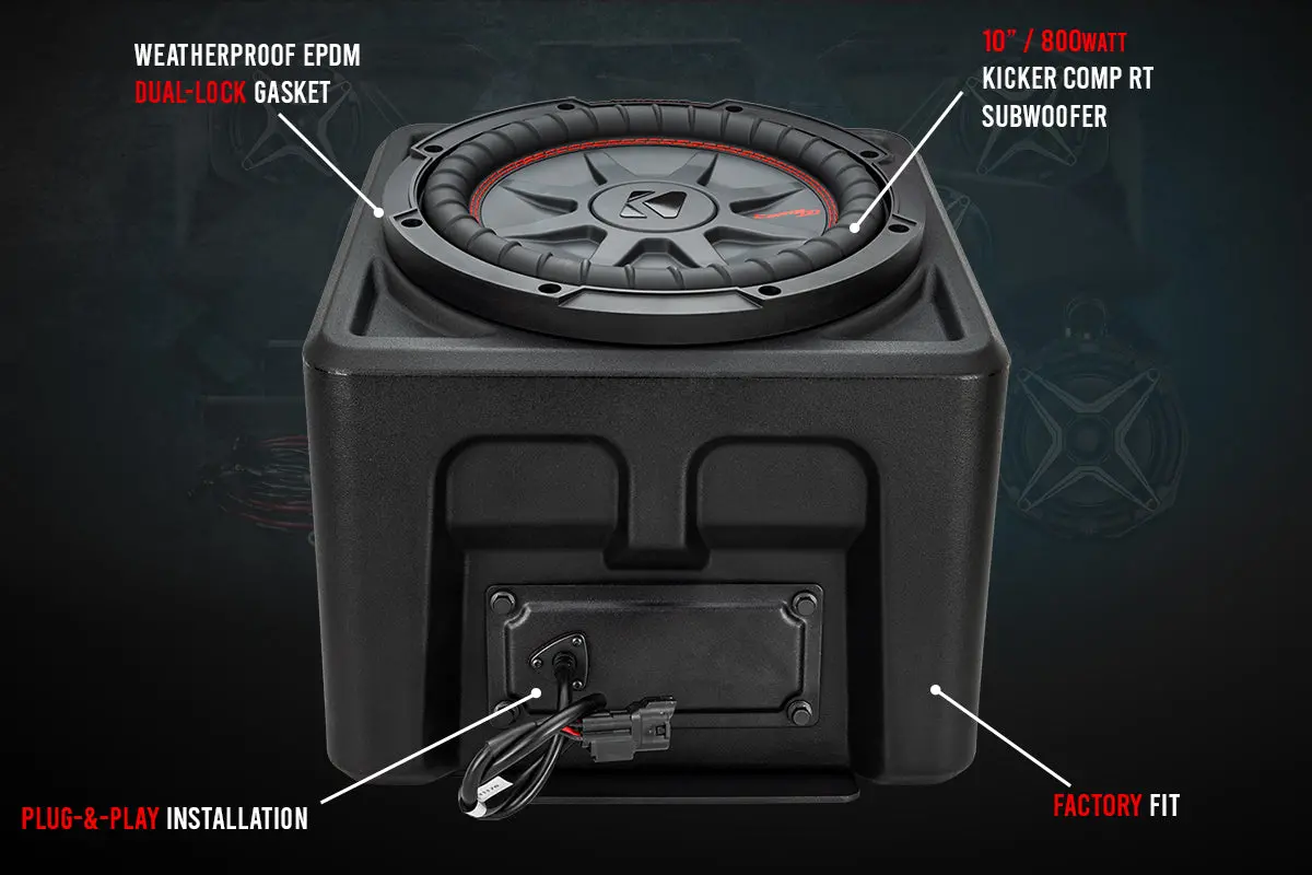 2018-2024 Polaris Ranger Xp1000 Underseat 10" Subwoofer 3