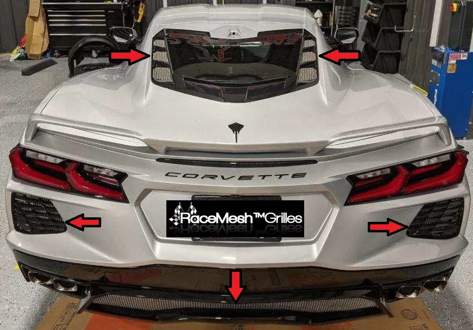 Racemesh: Chevy C8 Corvette Stingray ( 2020 - Up ) Engine Bay Set Inserts 2