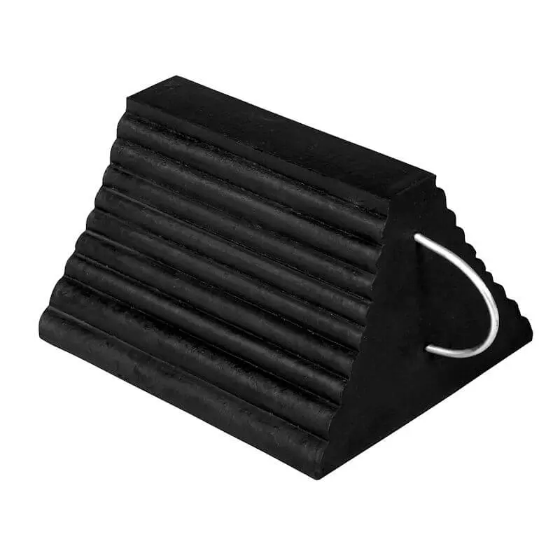 Rubber Wheel Chock With U-Handle 1