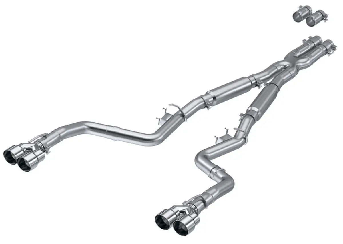 Mbrp: 2017-21 Dodge Challenger 5.7L Hemi -- 3" Dual Cat Back Quad Tips (Street) Aluminized Steel 1