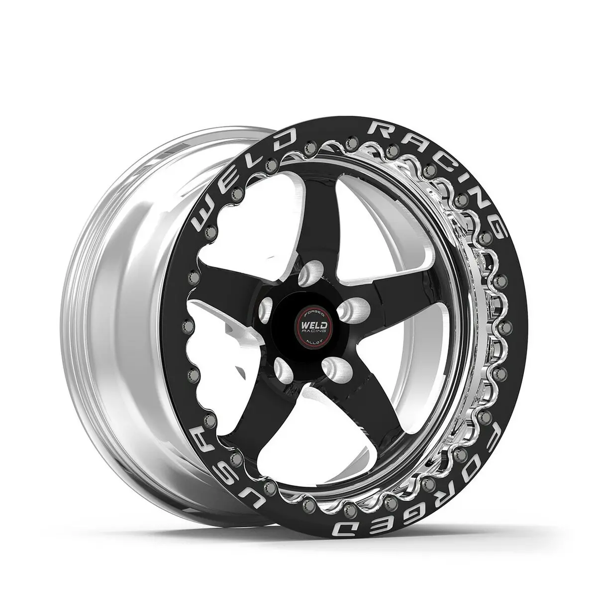 Weld: 15X10.33 Rt-S S71 Forged Aluminum Black Mickey Thompson Beadlock Wheels 1