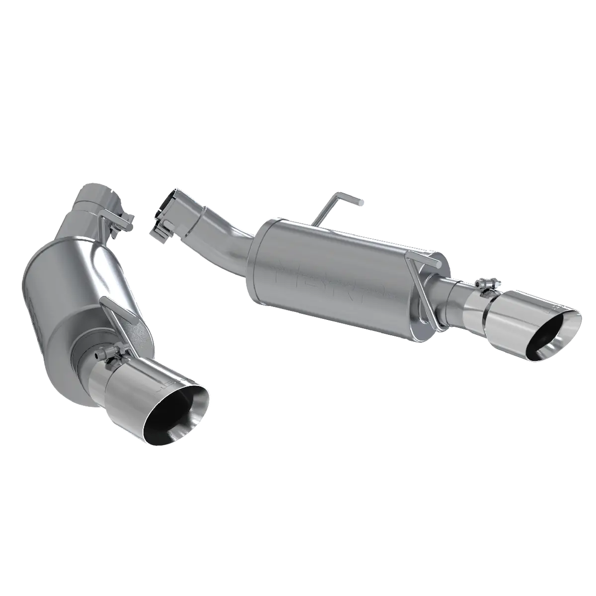 Mbrp: 2005-10 Ford Mustang Gt 4.6L, 2007-10 Ford Mustang Gt500 -- 2.5" Dual Mufflers Axle Back, Split Rear, Al 1