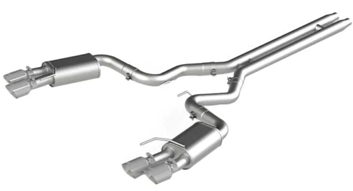 Mbrp: 2018-21 Ford Mustang Gt 5.0L -- 3" Cat Back, With Quad 4" Dual Wall Tips, Street Version, T304 1