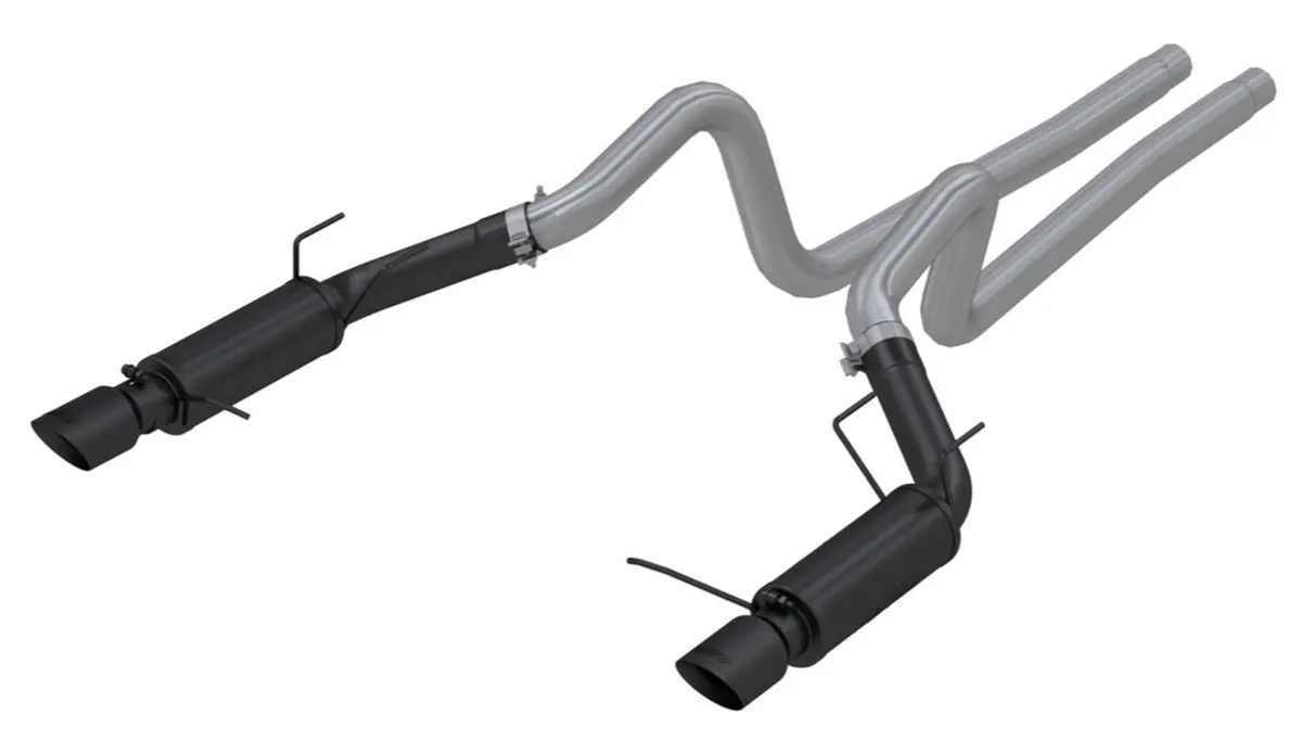 Mbrp: 2011-14 Ford Mustang Gt 5.0L, 2011-12 Shelby Gt500 -- 3" Cat Back, Dual Split Rear, Race Version, 4" Tips, Black 1