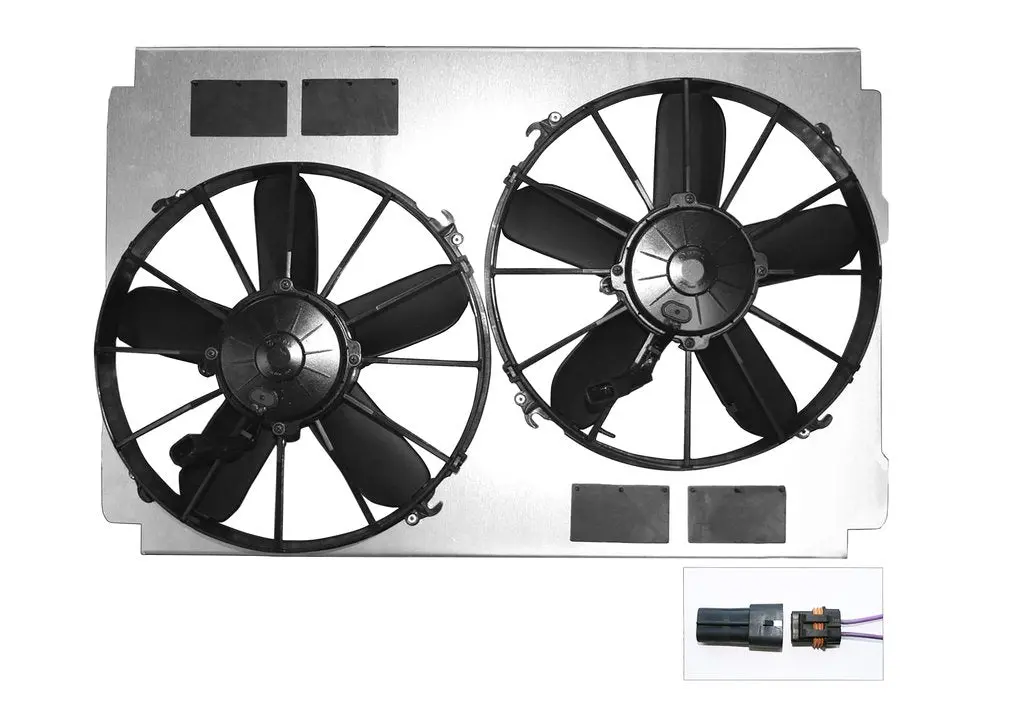 Dewitts: C5 Corvette Dual Fan Upgrade 3200 Cfm Factory Plugs Cutdown 1