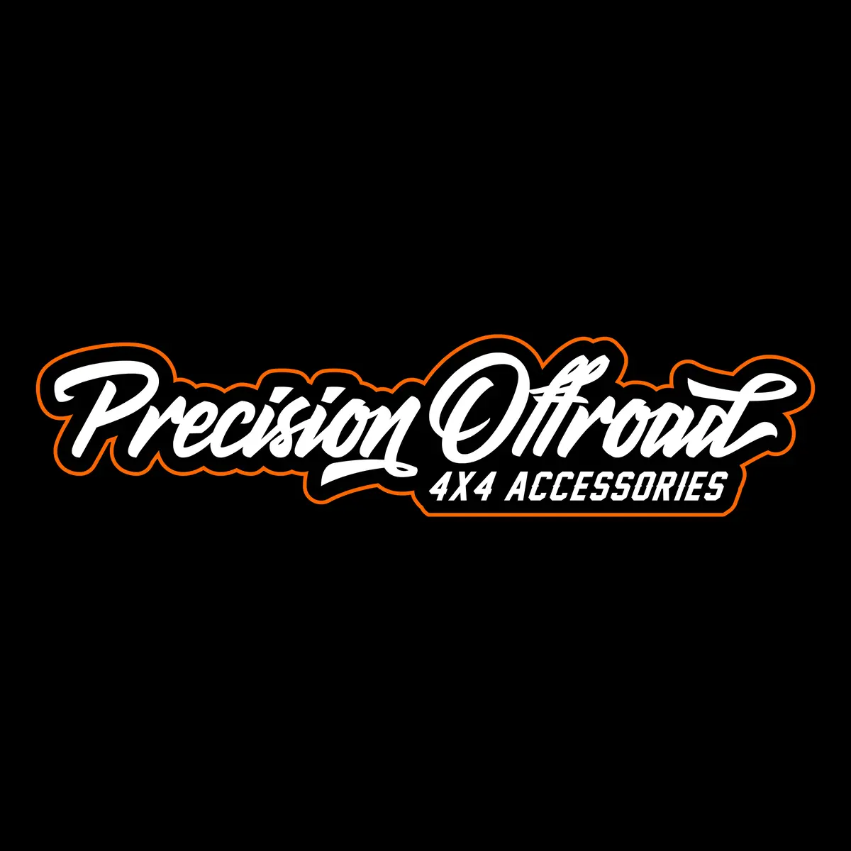 Precision Offroad - Orange Outline - Sticker 1