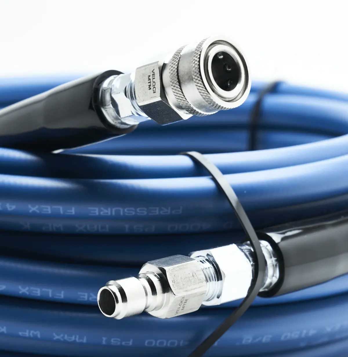 Mtm Hydro Kobrajet Smooth Blue 50’ 4,000 Psi W/ Ss Coupler & Plug 2