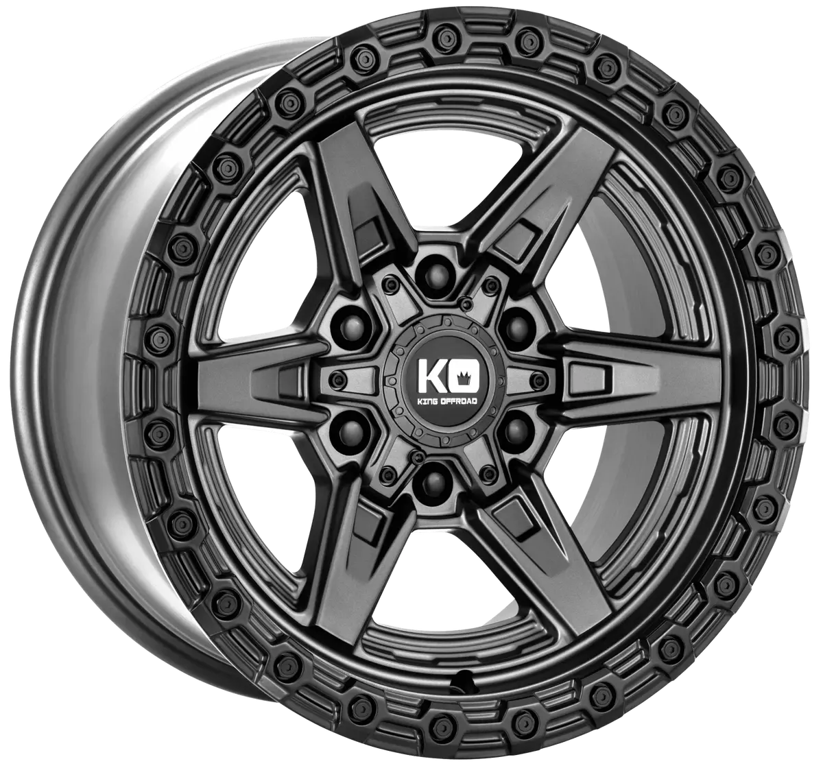 Kings Wheels Titan Matte Titanium – Black Bead Ring 1