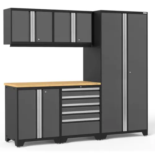 Newage Pro Series 6 Piece Cabinet Set With Tool Drawer, Base, Wall Cabinet And Locker 2