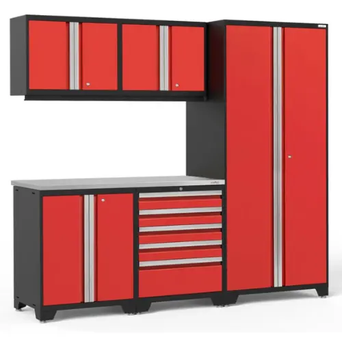 Newage Pro Series 6 Piece Cabinet Set With Tool Drawer, Base, Wall Cabinet And Locker 7