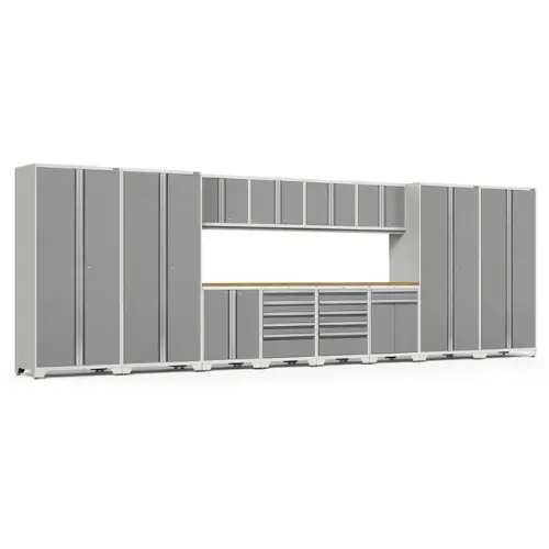 Newage Pro Series 14 Piece Cabinet Set With Lockers, Base, Wall, Tool Drawer, Multi-Function Cabinets And 56 In. Worktop 2