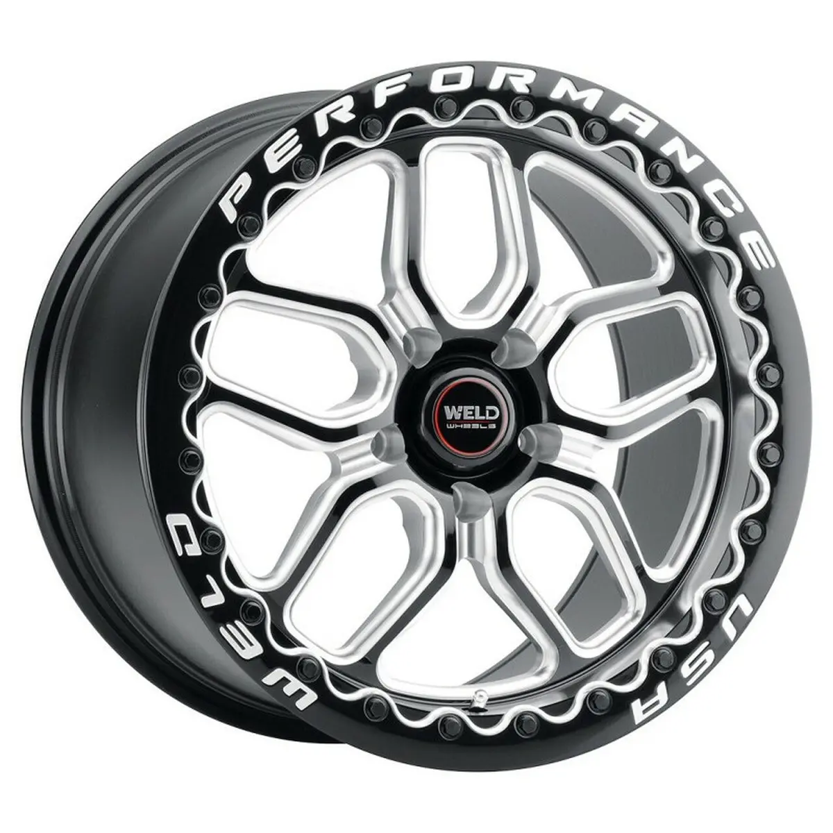 Weld: 18X12 Laguna Beadlock Drag Gloss Black Wheel With Milled Spokes 1