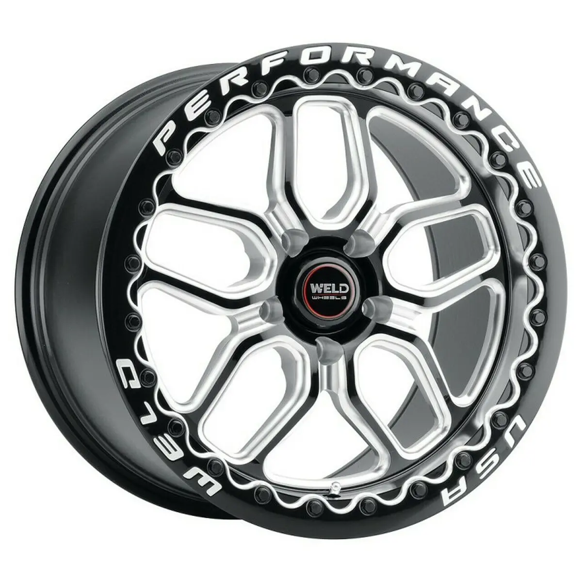 Weld: 15X10 Laguna Beadlock Drag Gloss Black Wheel With Milled Spokes 1