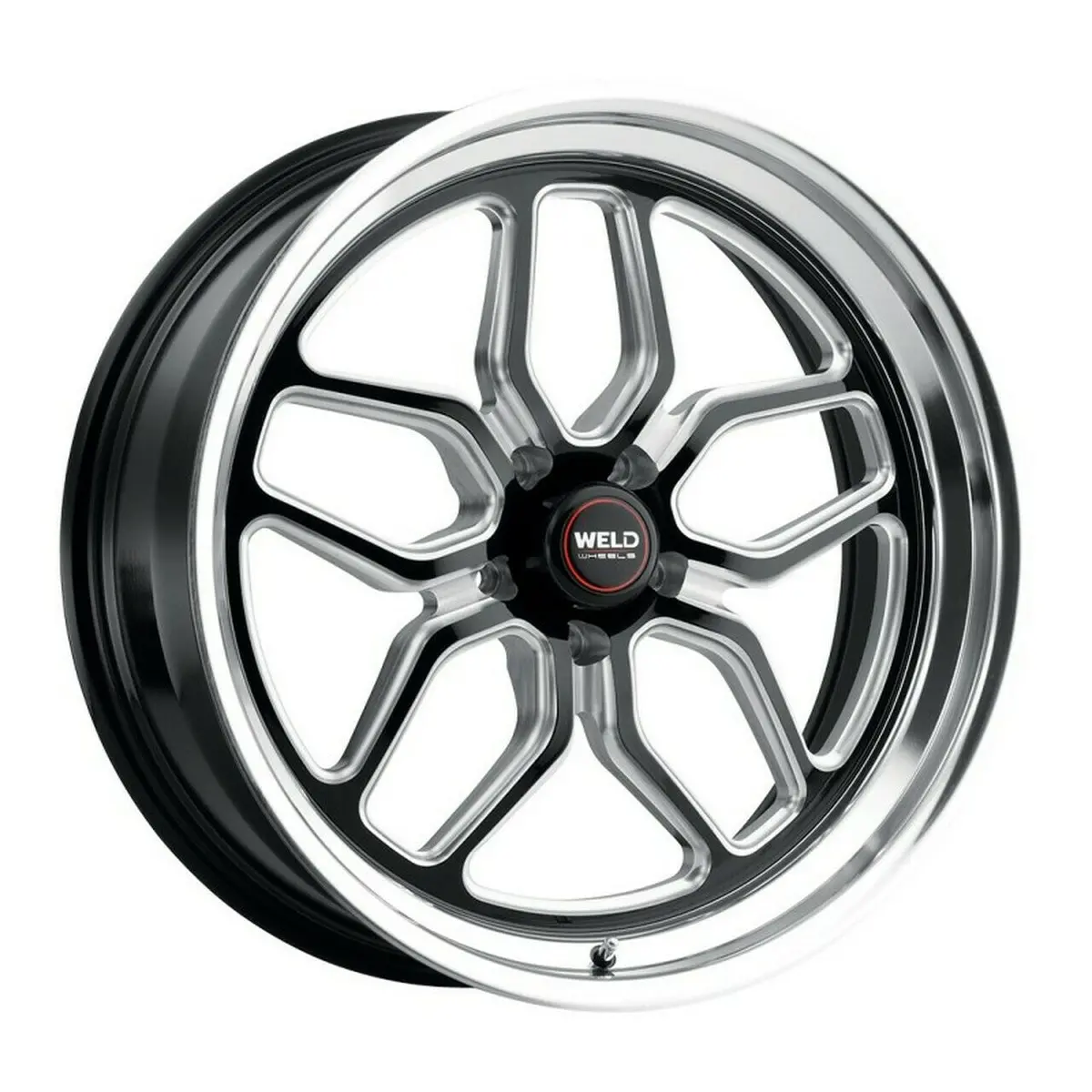 Weld: 18X8 Laguna Drag Gloss Black Wheel With Milled Spokes 1