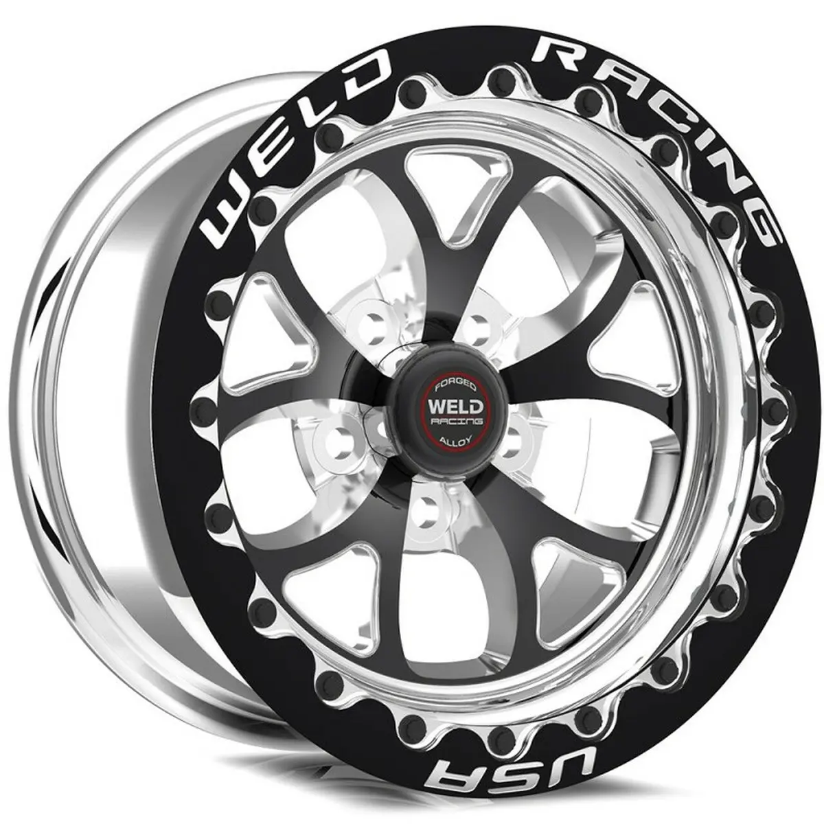 Weld: 15X10.33 Rt-S S76 Mickey Thompson Black Drag Wheel Beadlock 1