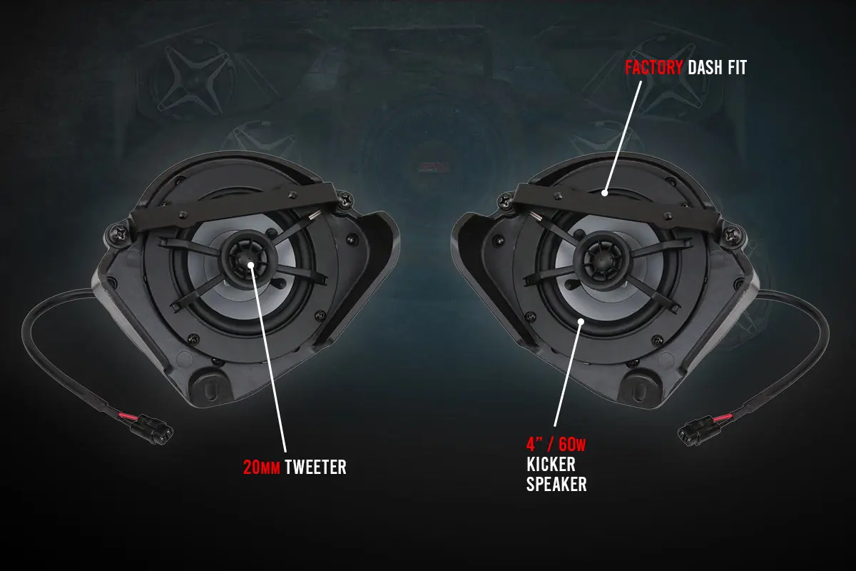 2017-2025 Canam X3 4In Dash Speakers 2