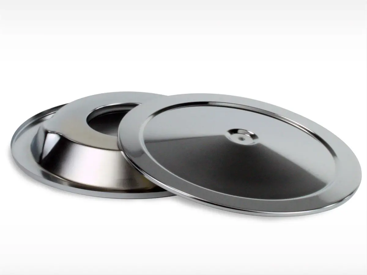 Afe: Magnum Flow Air Filter Components Chrome Top & Base; 14 In W 7/8 In Drop 1