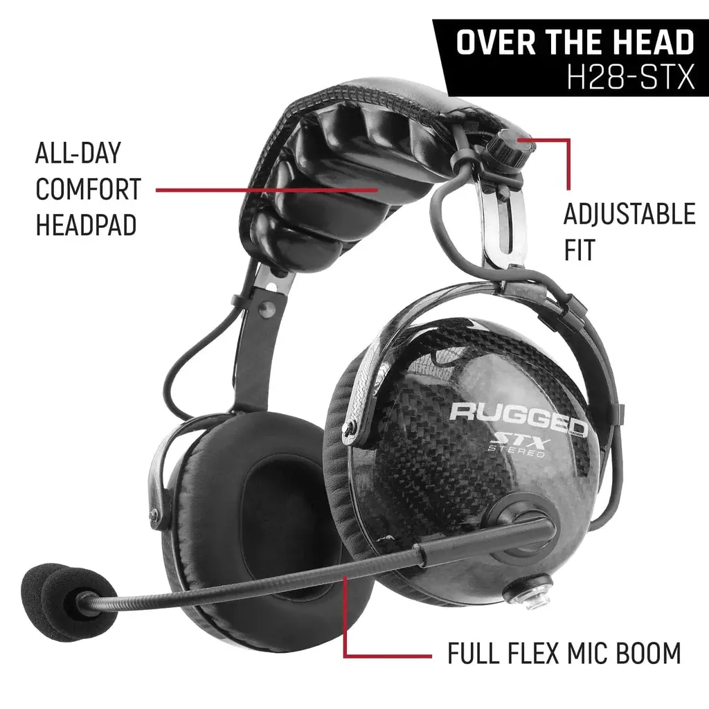 Alphabass Carbon Fiber Headset For Stereo And Offroad Intercoms | Rugged Radios 2