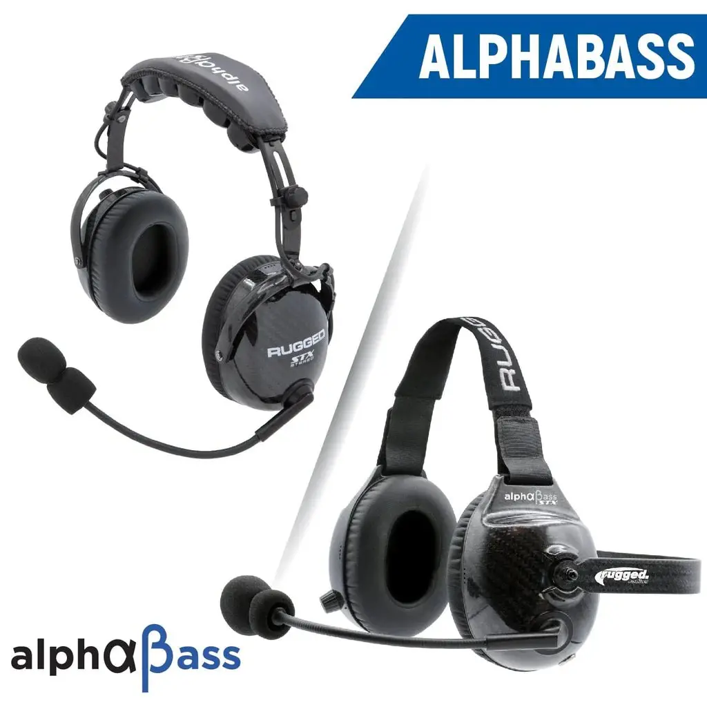 Alphabass Carbon Fiber Headset For Stereo And Offroad Intercoms | Rugged Radios 1