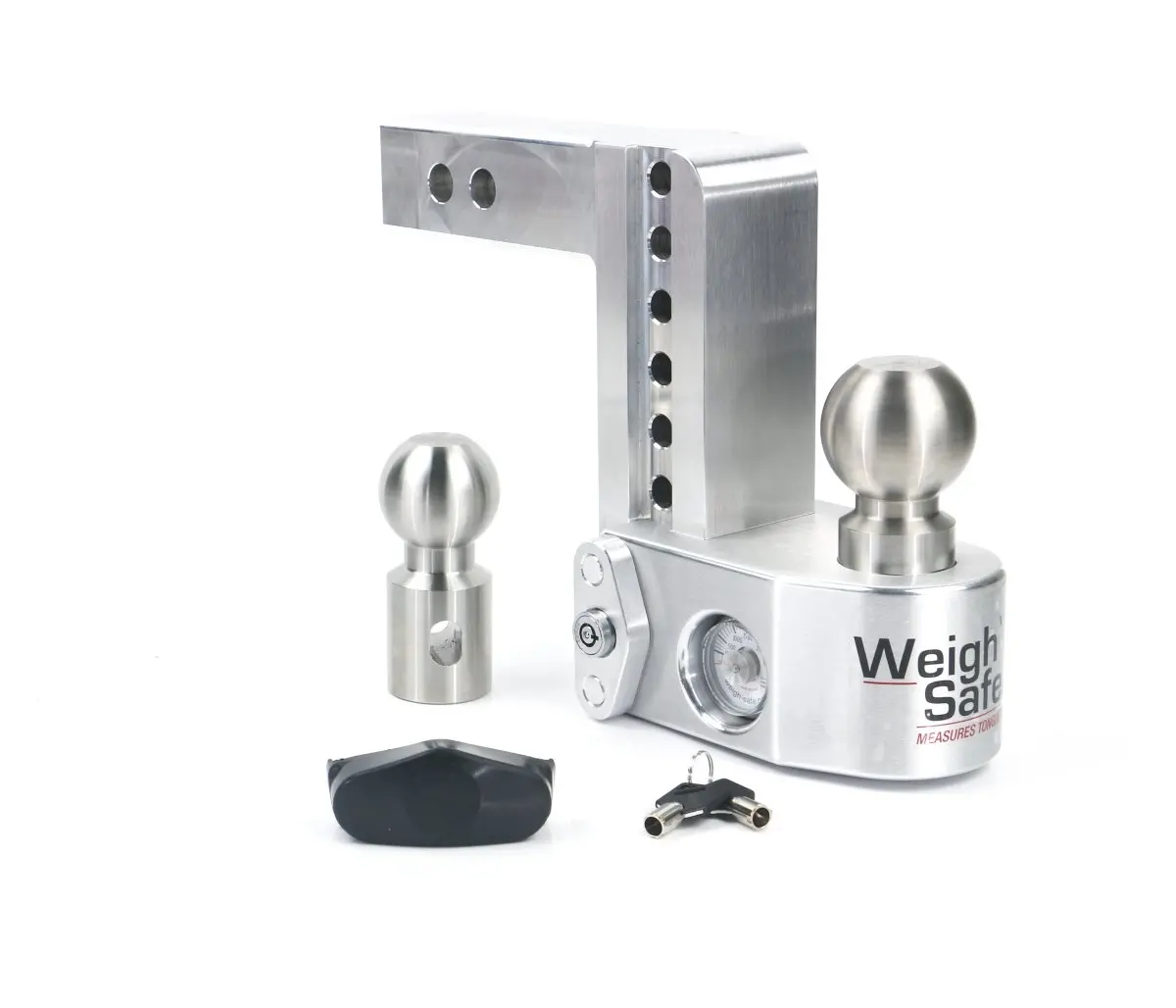 Weigh Safe Aluminum Drop Hitch with Built-In Tongue Weight Scale