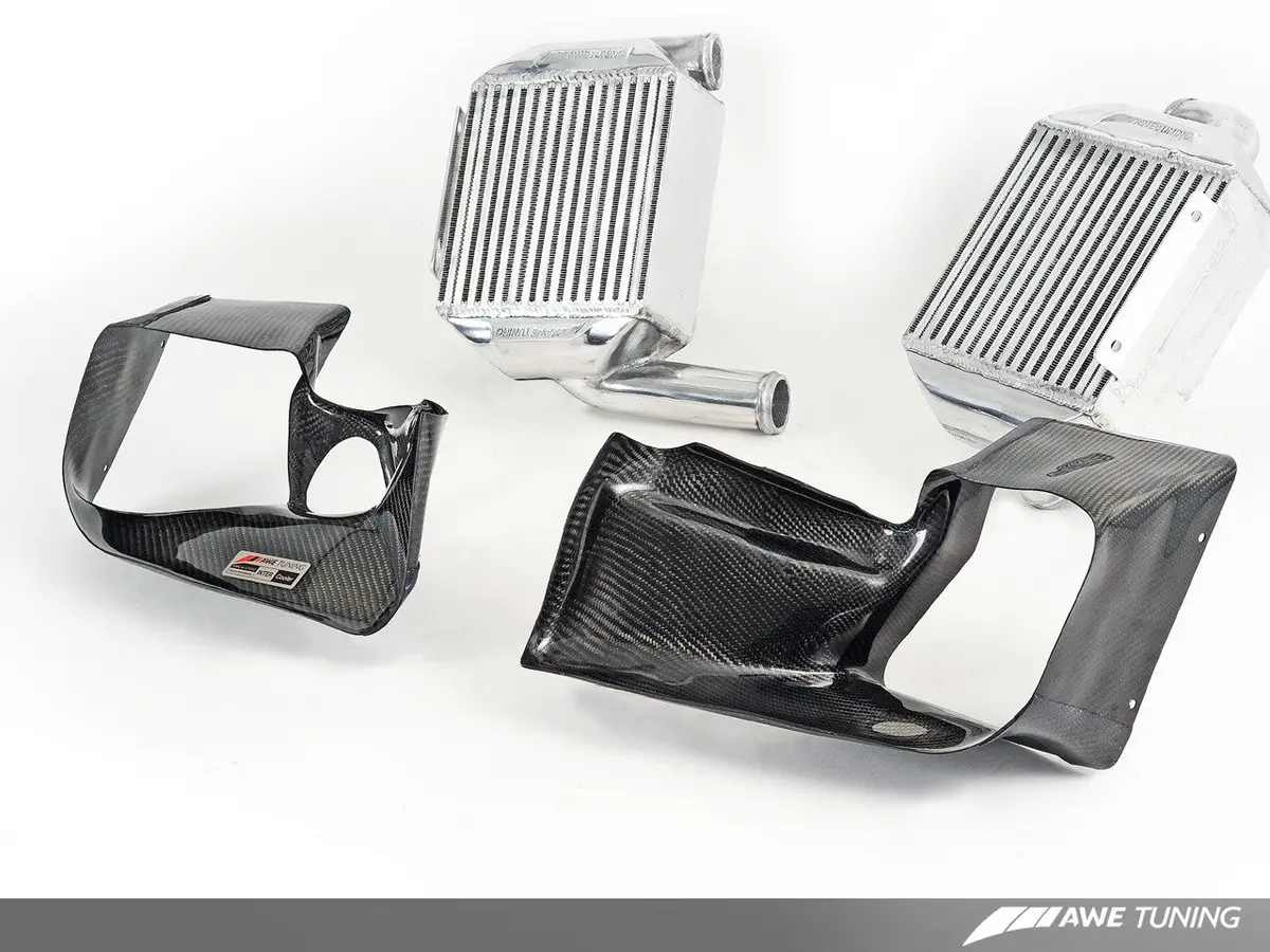 Awe: 2000-04 Audi S4 2.7 Turbo - Intercooler Kit W/ Carbon Fiber Shrouds 1