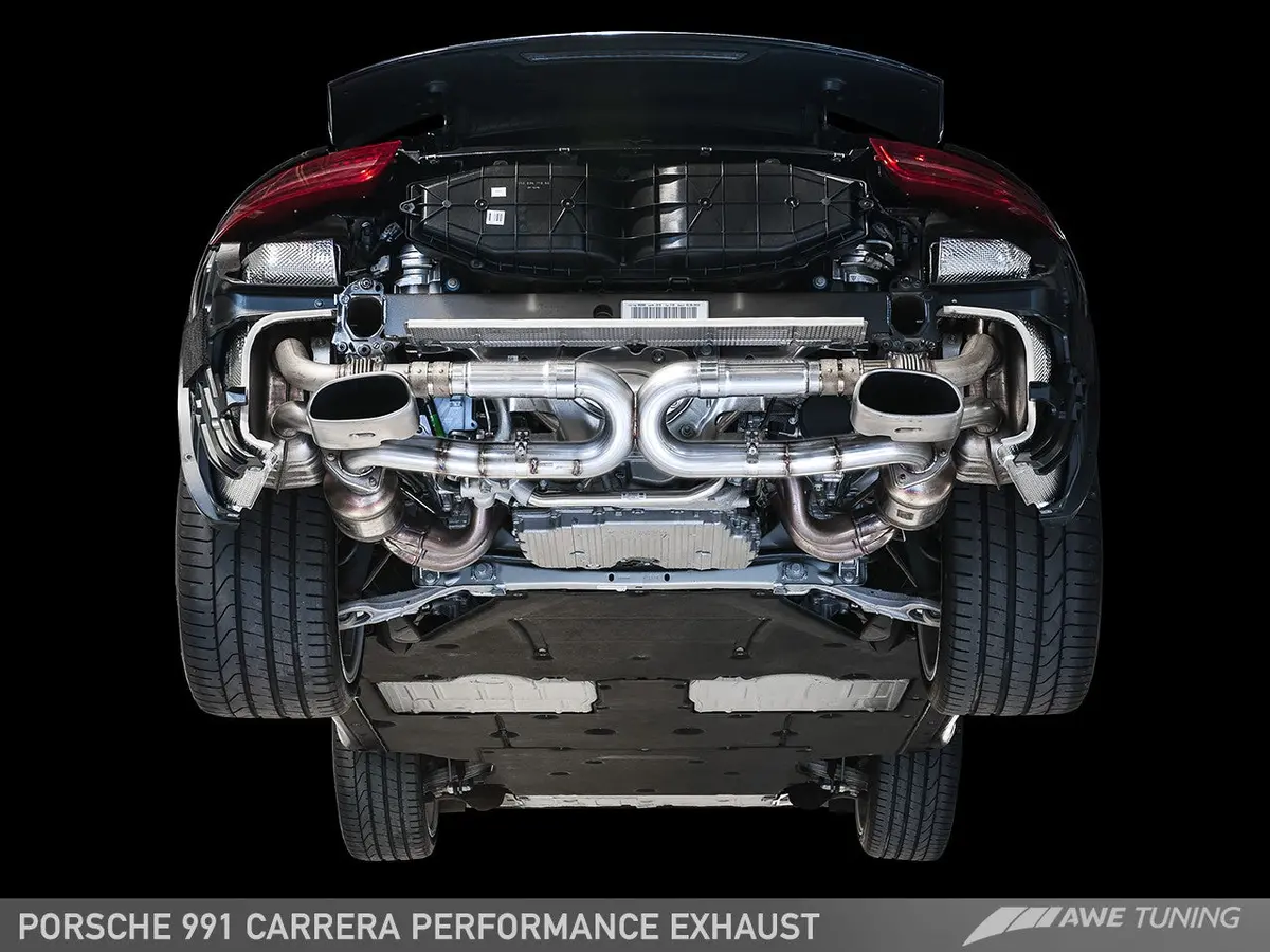 Awe: 2012-2016 Porsche 991 Carrera | Carrera 4 Performance Exhaust System W/Diamond Black Tips 2