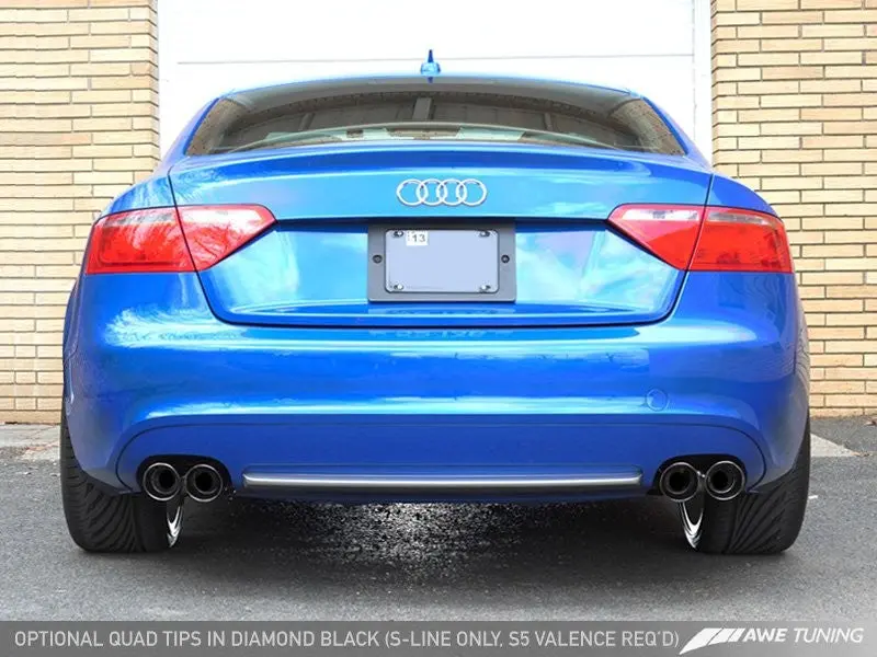 Awe: 2010-21 Audi A5 - Touring Edition Exhaust W/ Quad Outlet (Diamond Black Tips) 2
