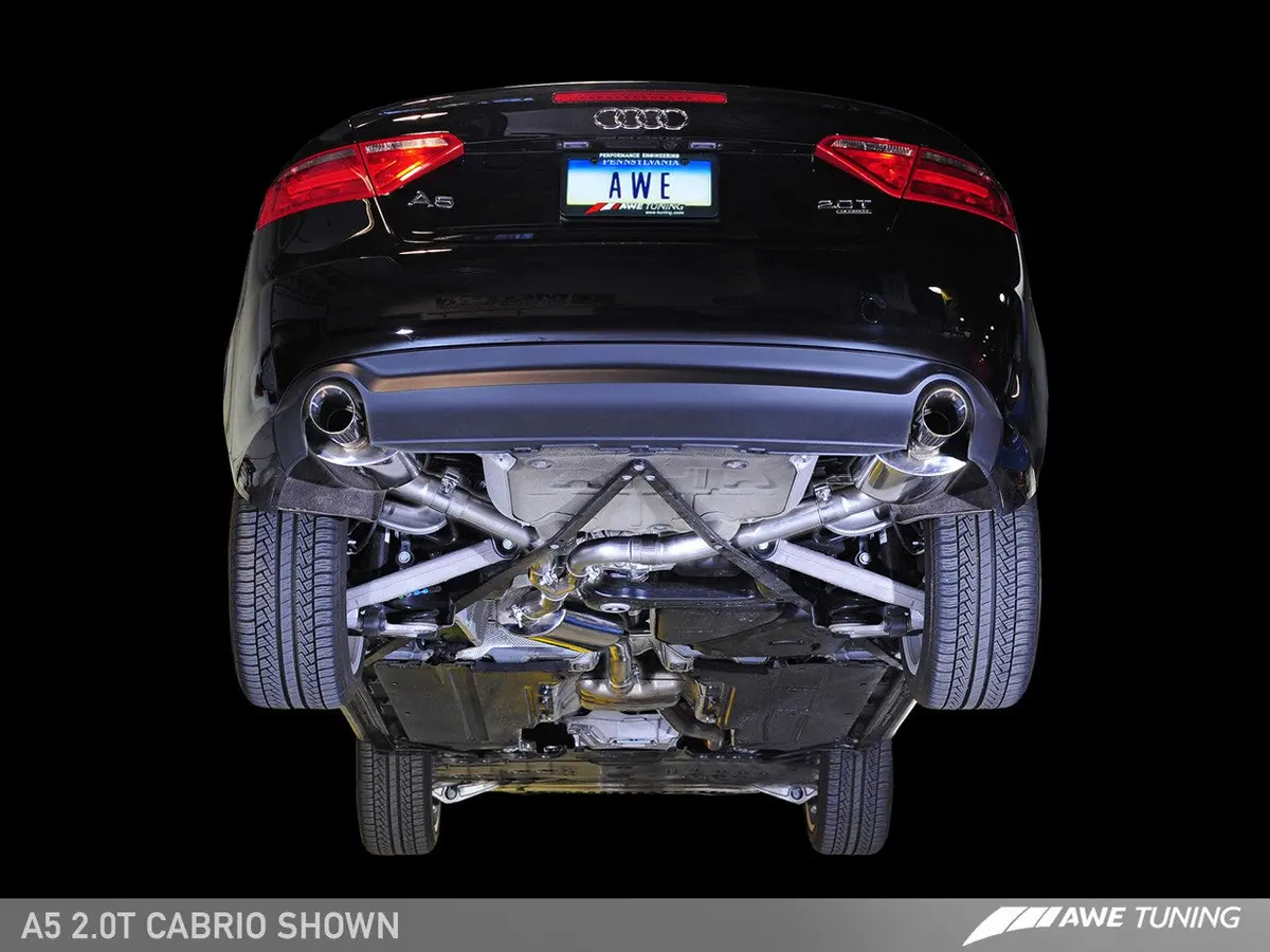 Awe: 2010-2021 Audi A5 - Touring Edition Exhaust System W/Dual Outlet Diamond Black Tip 2