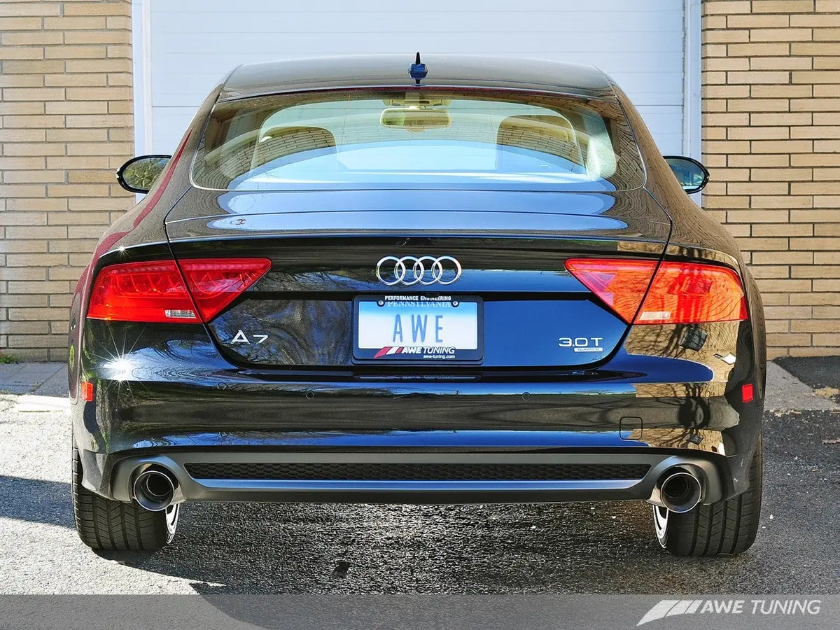Awe: 2012-2015 Audi A7 C7 3.0T - Touring Edition Exhaust System W/Dual Outlet Chrome Silver Tips 2
