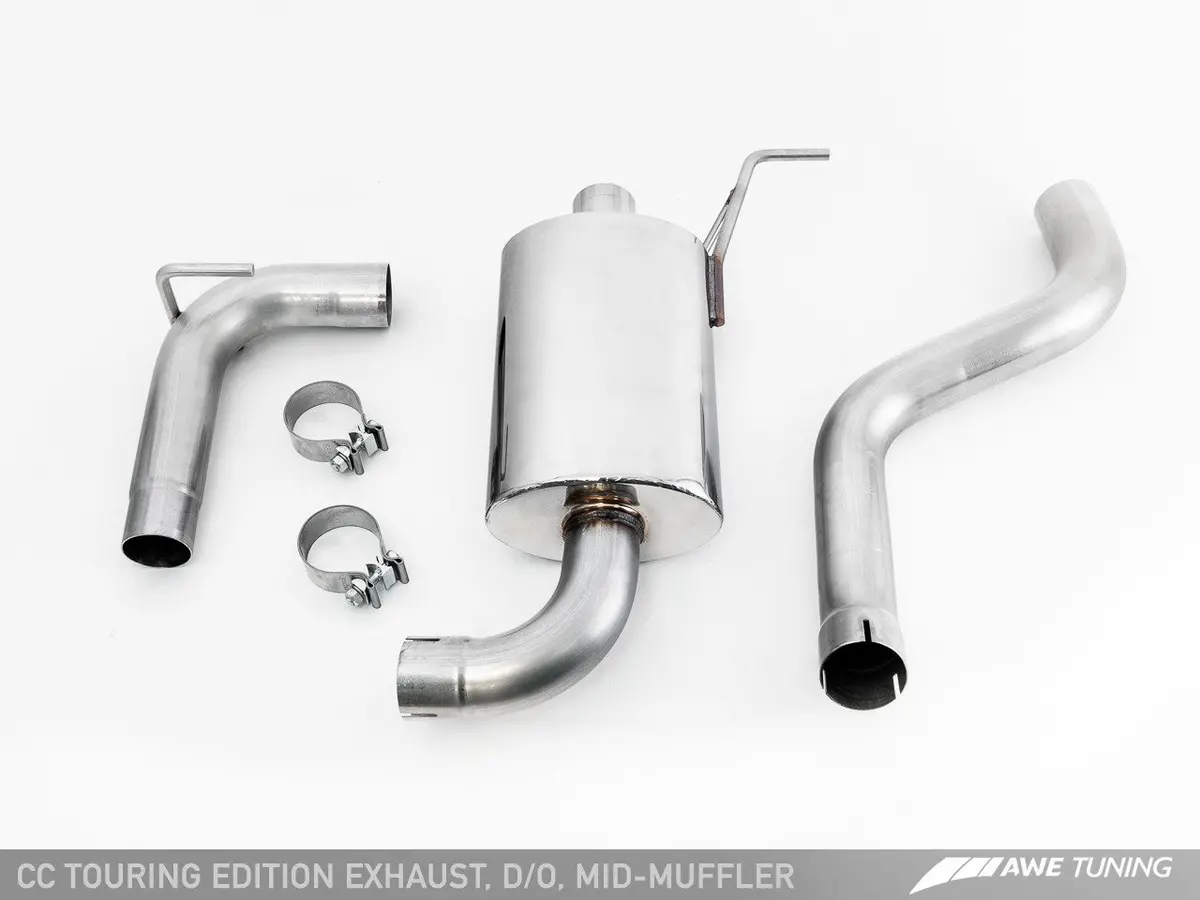 Awe: 2009-2017 Volkswagen Cc - Touring Edition Performance Exhaust System (Diamond Black Tips) 1