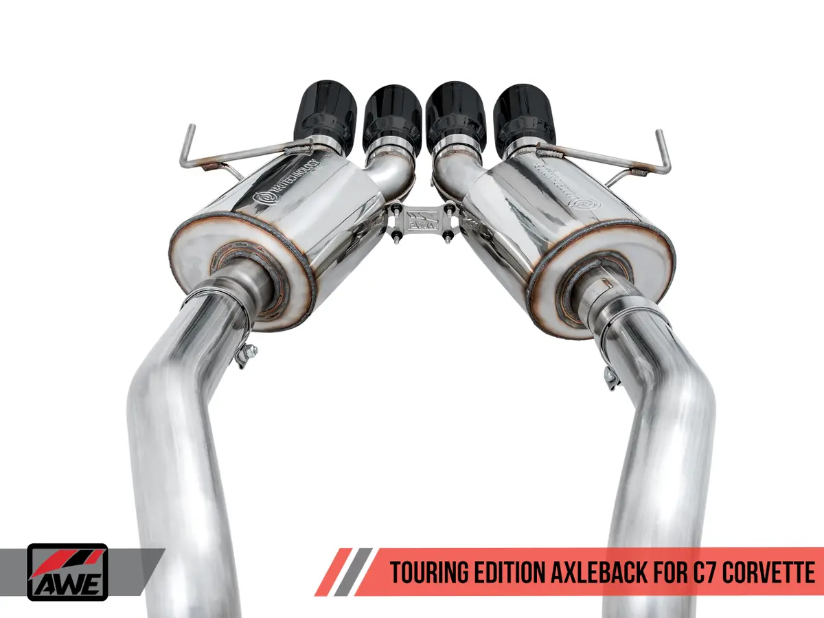 Awe: 2014-20 Chevrolet C7 Corvette Stingray|Z51|Grand Sport - Touring Edition Axleback Exhaust (Diamond Black Tips) 2