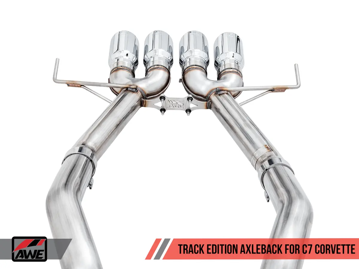 Awe: 2014-2020 Chevrolet C7 Corvette Stingray|Z51|Grand Sport - Track Edition Axleback Exhaust (Chrome Silver Tips) 2