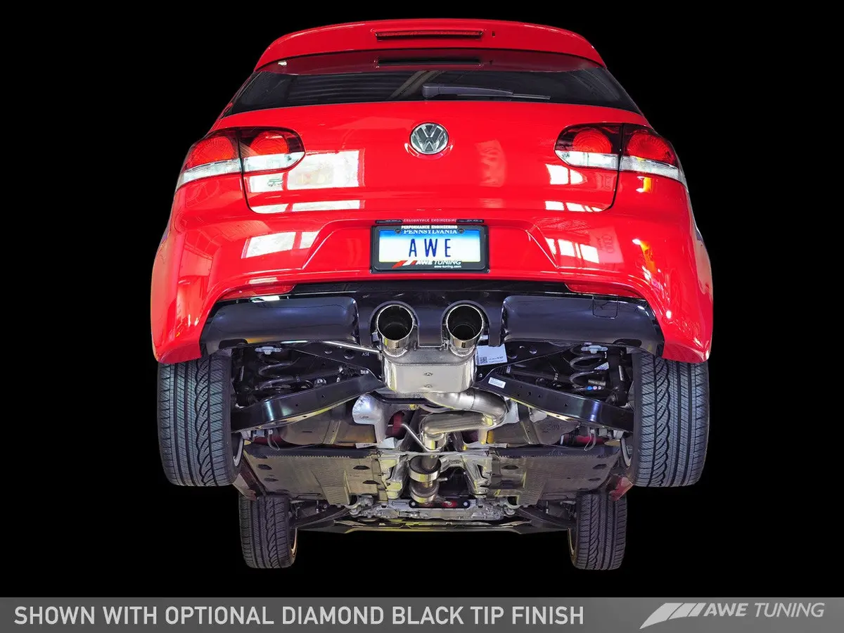 Awe: 2011 - 2013 Volkswagen Golf R - Switchpath Exhaust System W/ Polished Silver Tips 2