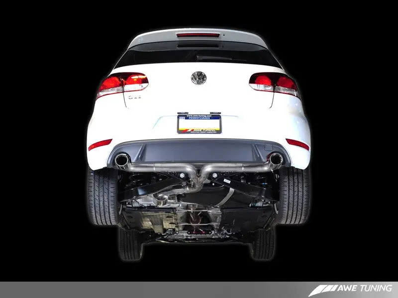 Awe: 2010-14 Volkswagen Gti Mk6 - Performance Catback (Diamond Black Round Tips) 2