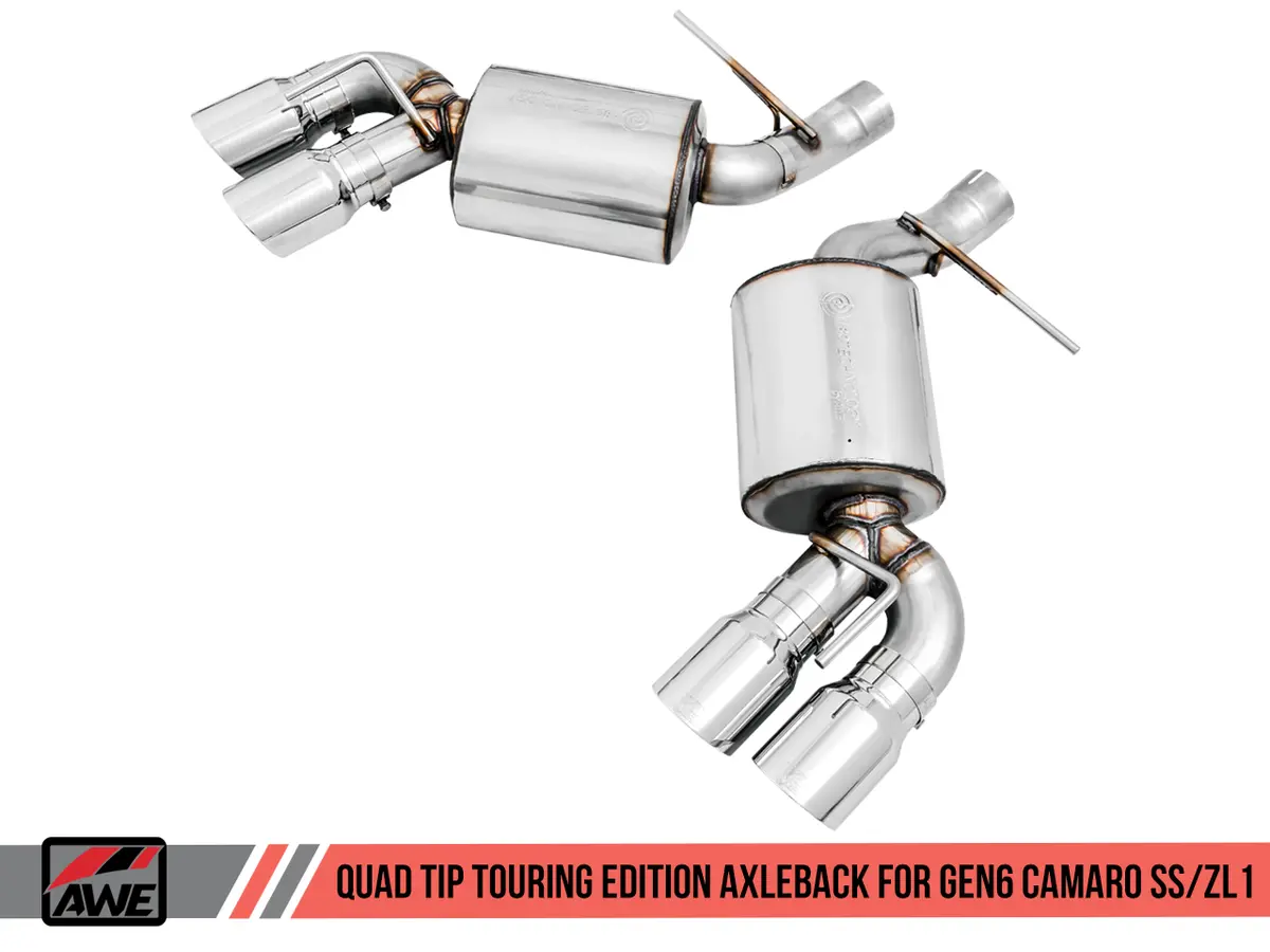 Awe: 2017-2019 Chevrolet Camaro Ss | Zl1 - Touring Edition Axle-Back Exhaust (Diamond Black Tips / Quad Outlet) 1