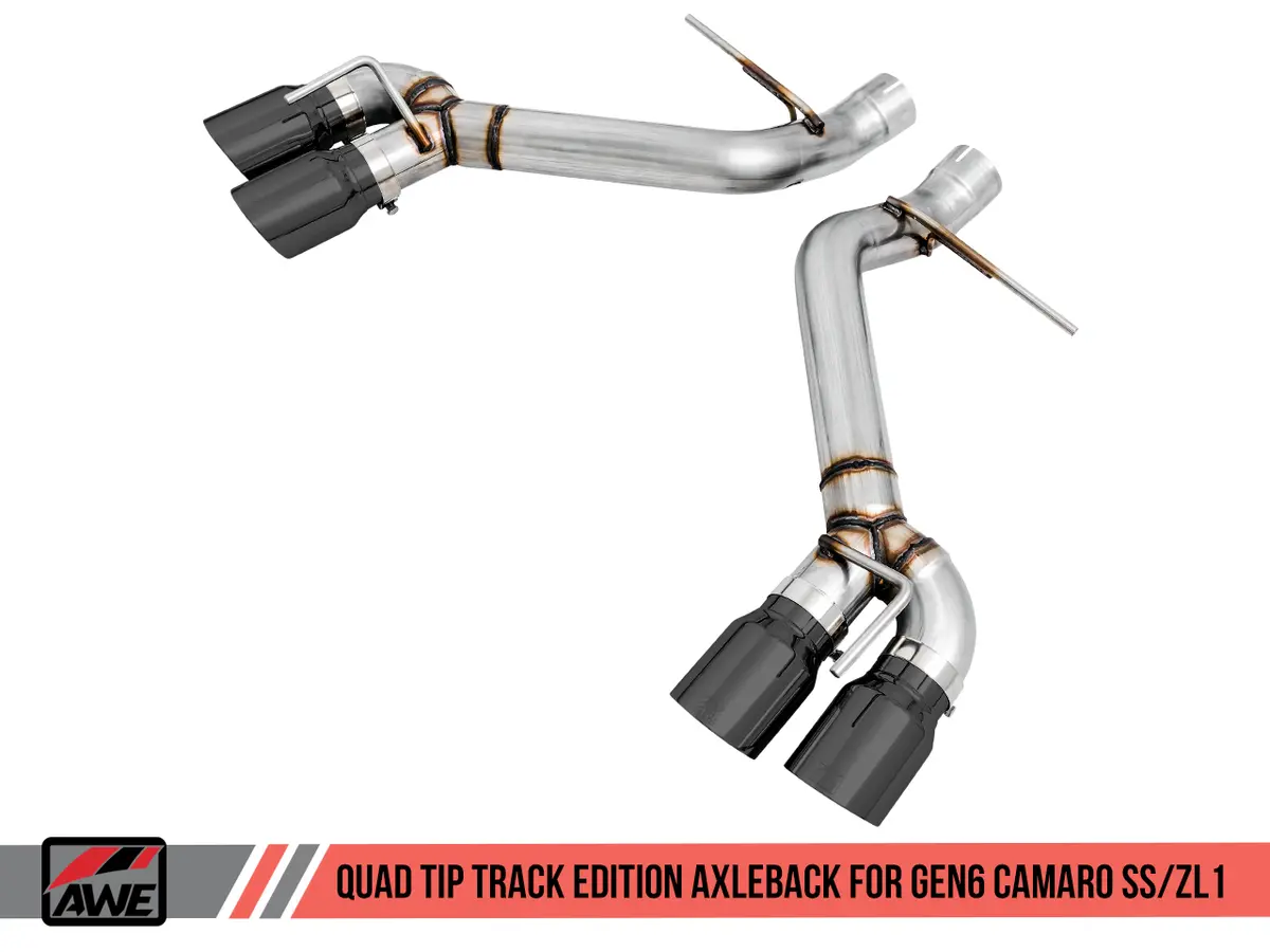 Awe: 2017-19 Chevrolet Camaro Ss | Zl1 - Track Edition Axleback Exhaust (Chrome Silver Tips Quad Outlet) 1