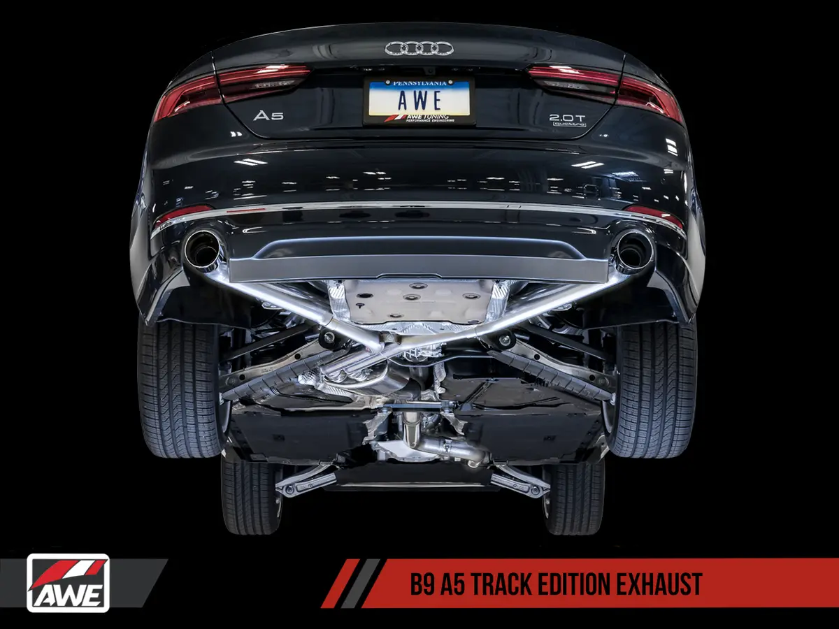 Awe: 2018-2021 Audi B9 A5 2.0Tfsi - Track Edition Exhaust (Chrome Silver Tips / Includes Downpipe) 2