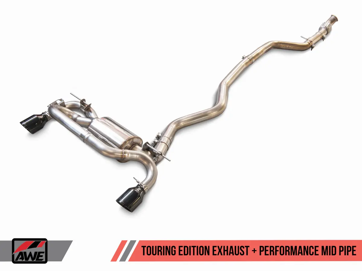 Awe: 2014-2016 Bmw 435I 3.0T Touring Edition Axle Back Exhaust Diamond Black Tips 90Mm 1