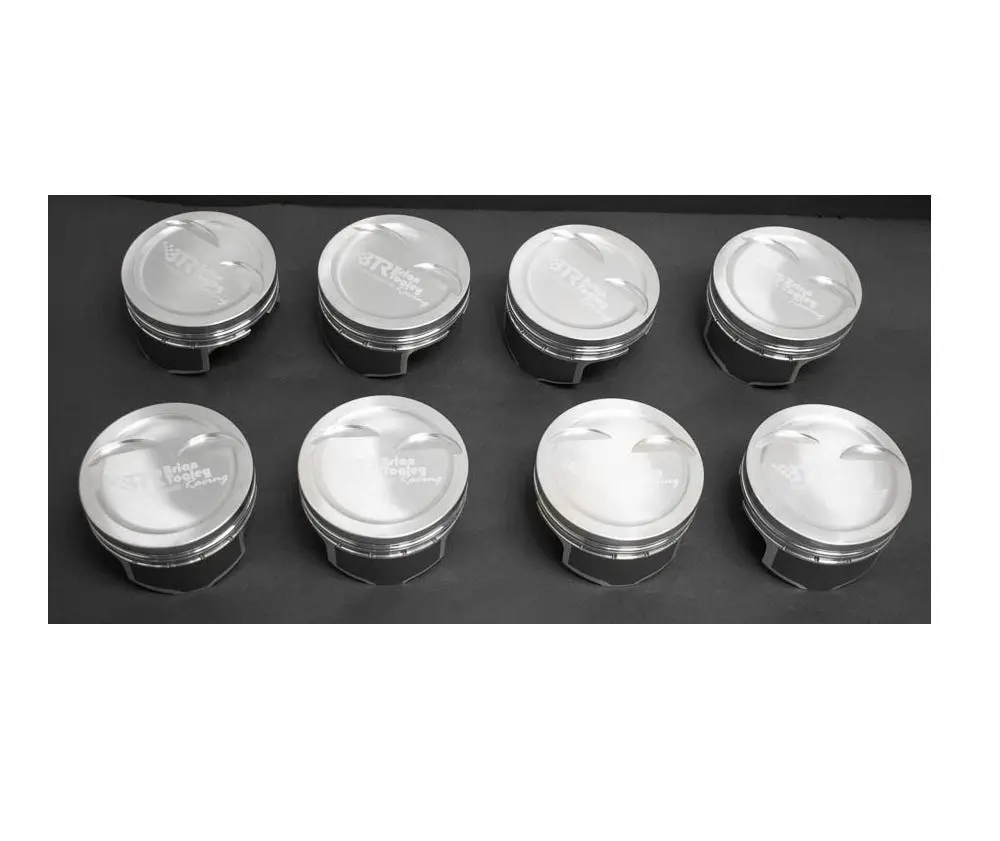 Btr: Piston Set - 4.000" Bore - 4.000" Stroke - 6.098" Rod - 8Cc Dish - Btrp402098ds8-8 1