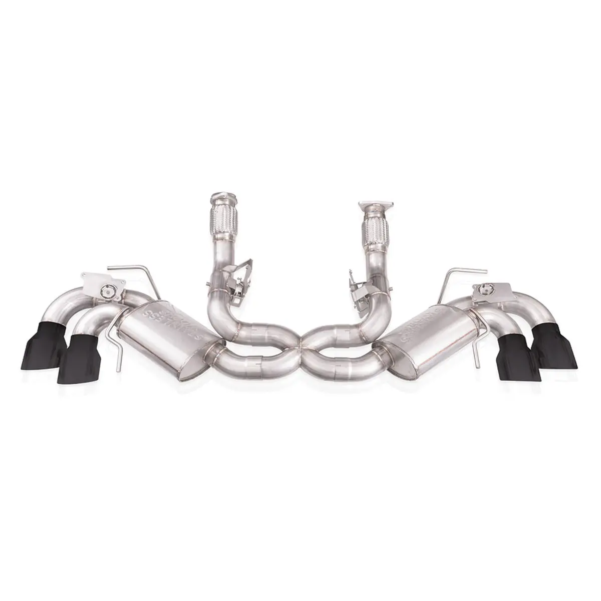 Stainless Works: 2020-21 Chevrolet Corvette C8 6.2L -- Legend Cat-Back Exhaust W/ Matte Black Tips 1