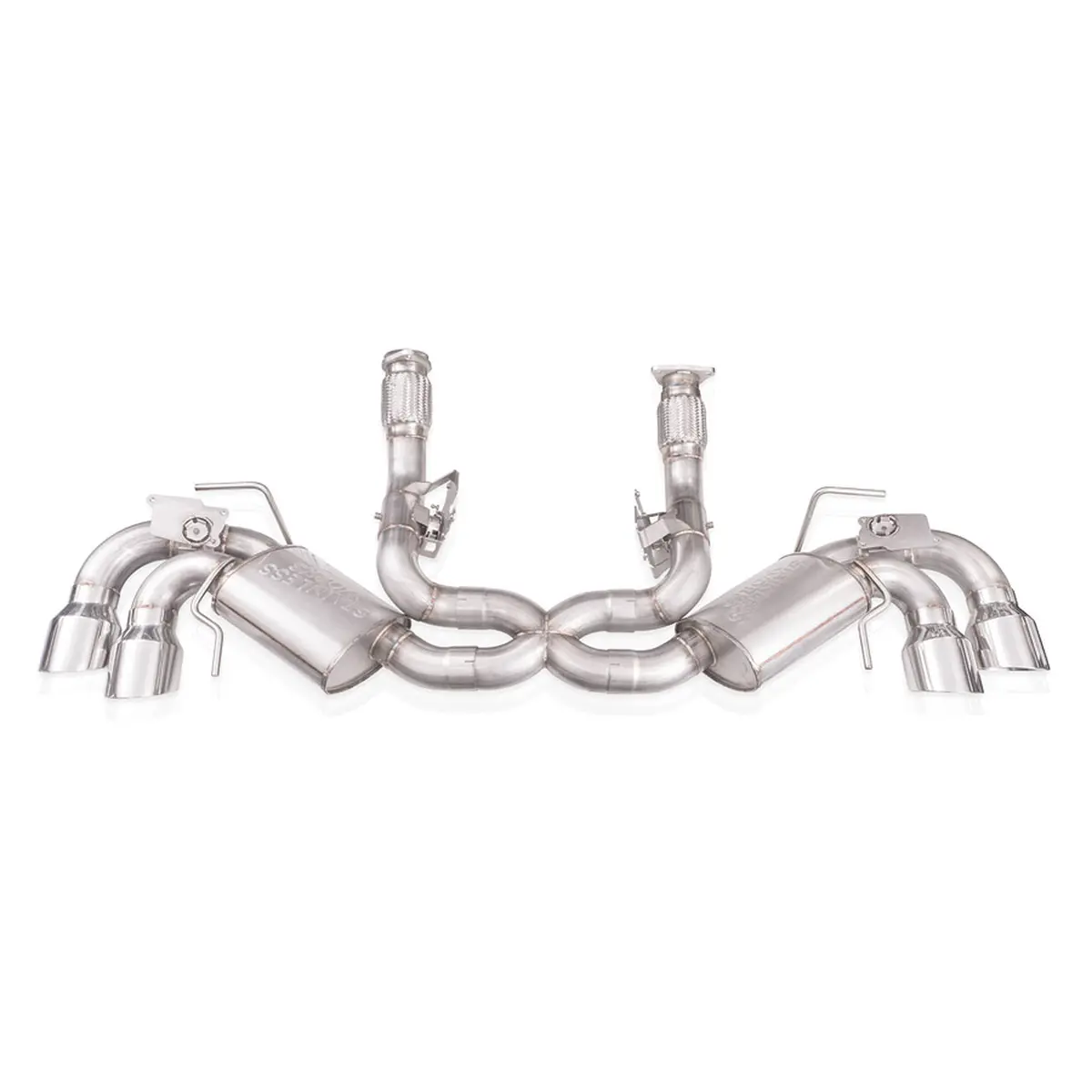 Stainless Works: 2020-21 Chevrolet Corvette C8 6.2L -- Redline Cat-Back Exhaust W/ Polished Tips 1