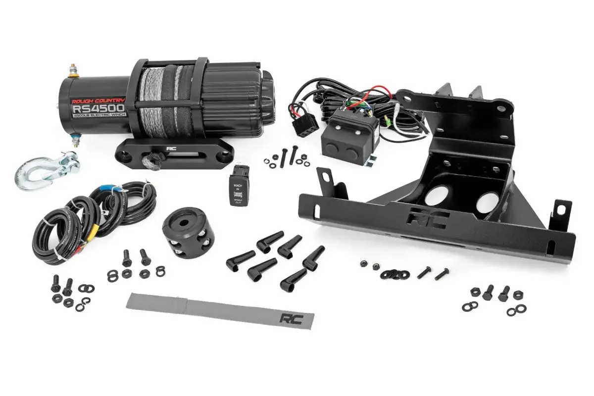 Can Am X3 4500Lb Synthetic Winch And Mount | Rough Country 1