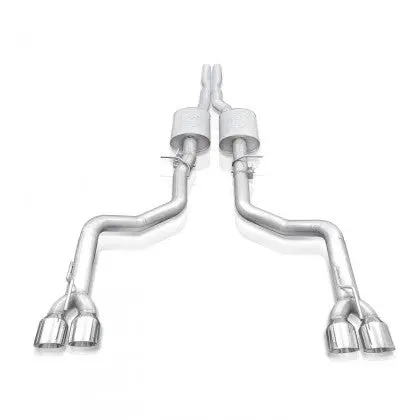 Stainless Works: 2015-21 Dodge Challenger 6.2L/6.4L Hemi 3" Redline Catback X-Pipe W/ 4" Quad Tips 1